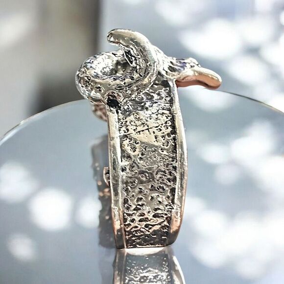 NIB Silver Ram Skull ring, Goat Skull ring, Buffalo Skull, Sheep Skull ring, Vin - Picture 7 of 9